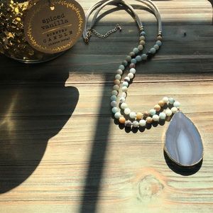 Gemstone beaded necklace
